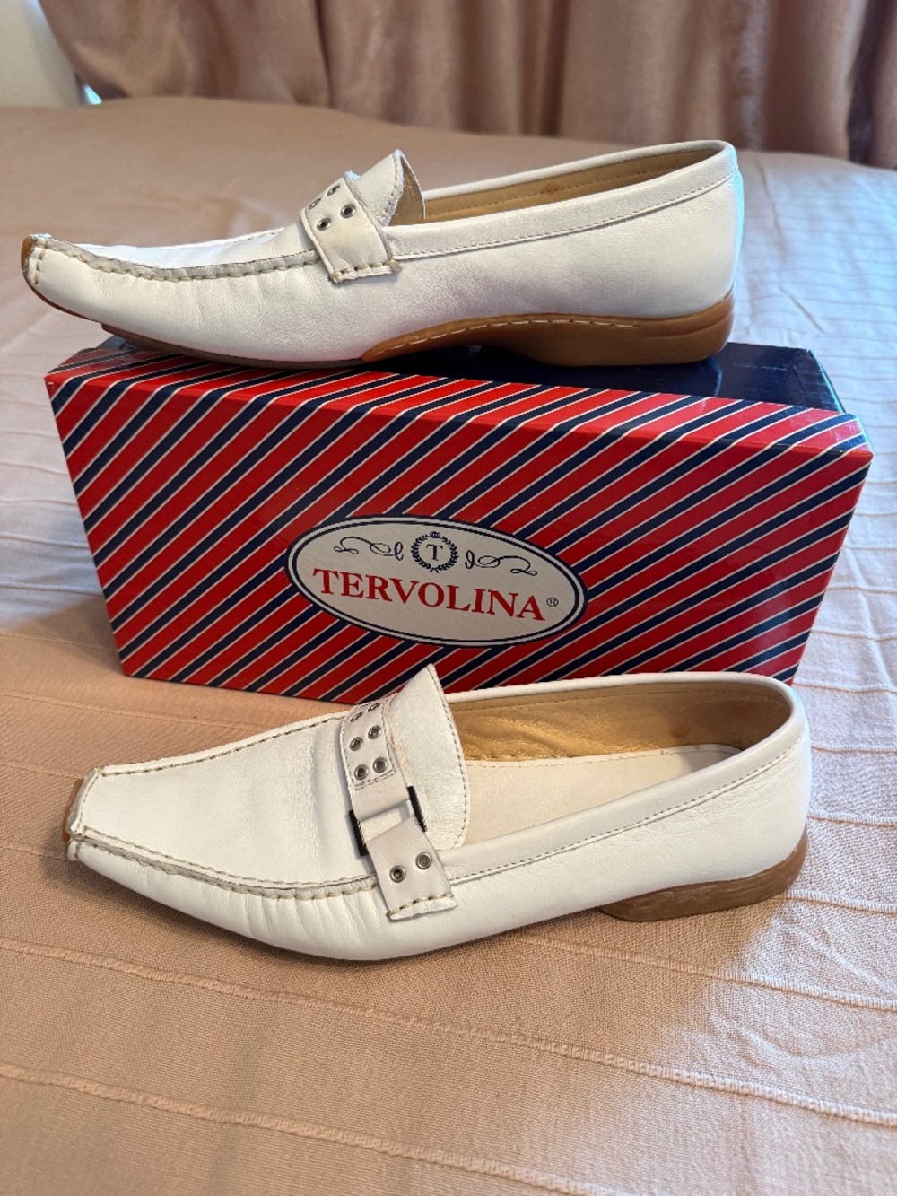 TERVOLINA LEATHER WOMEN LOAFERS, EUR 39, NEW